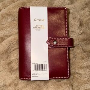 filoFAX Burgundy Leather Organizer - Personal Size